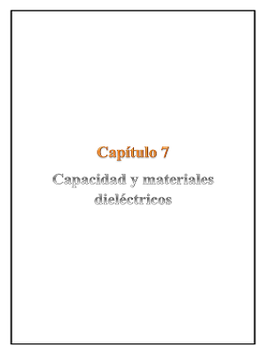 Capítulo 7 - Capacitancia y materiales dieléctricos